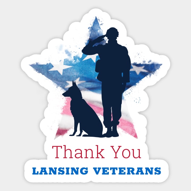 Thank You Lansing Veterans Sticker by Shop The Lansing Journal